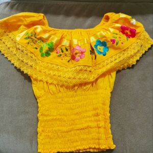 Mexican Embroidered Blouse
